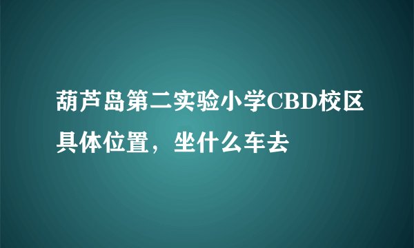 葫芦岛第二实验小学CBD校区具体位置，坐什么车去