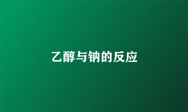 乙醇与钠的反应