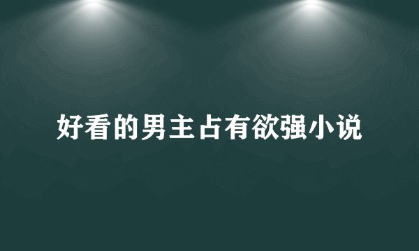 好看的男主占有欲强小说