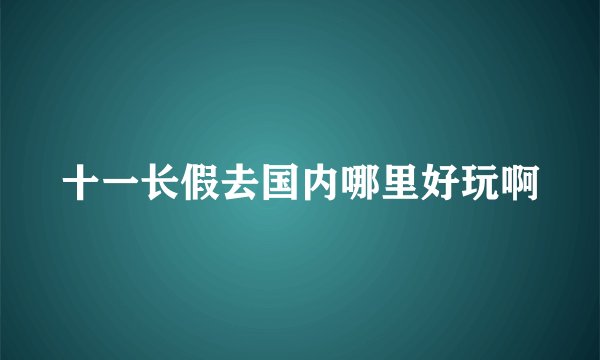十一长假去国内哪里好玩啊