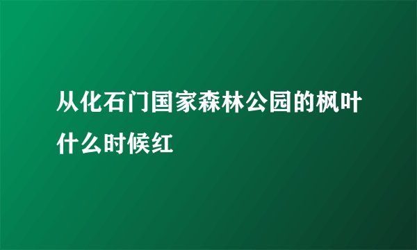 从化石门国家森林公园的枫叶什么时候红