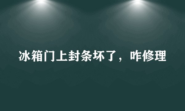 冰箱门上封条坏了，咋修理