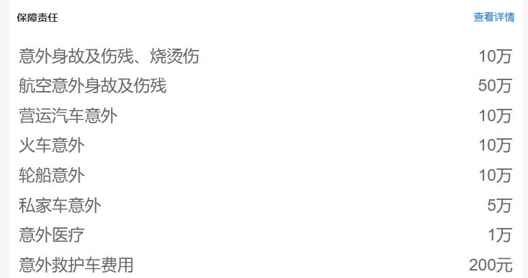 我想买一份人身意外保险一次付多少钱
