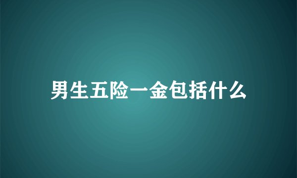 男生五险一金包括什么