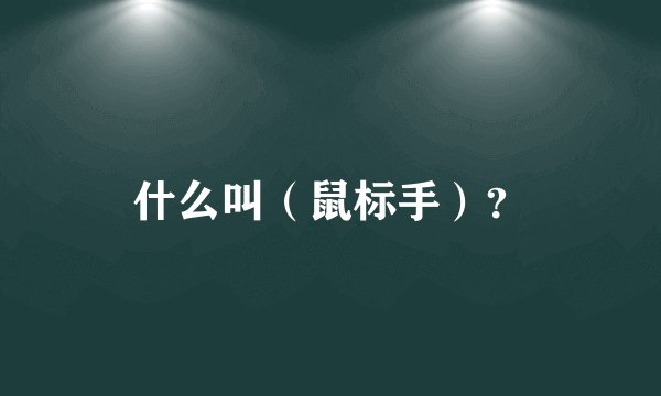 什么叫（鼠标手）？