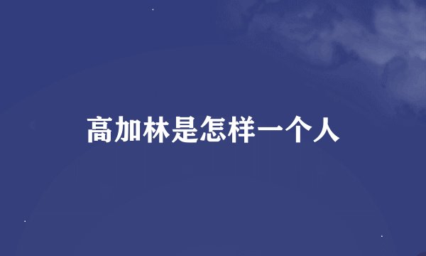 高加林是怎样一个人