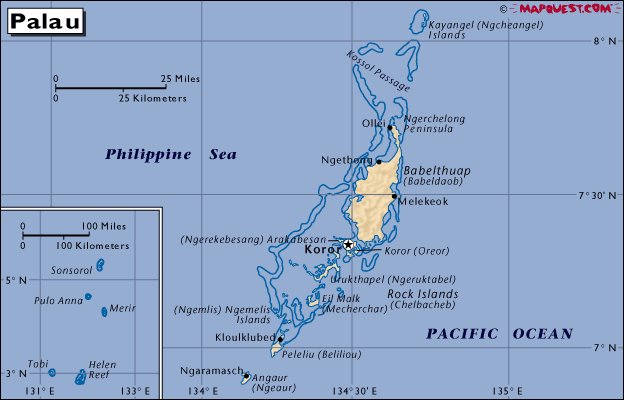 想知道 世界地图帕劳国 在哪
