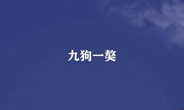 九狗一獒
