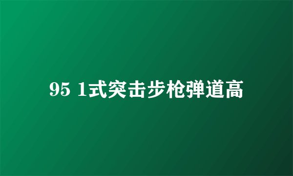 95 1式突击步枪弹道高
