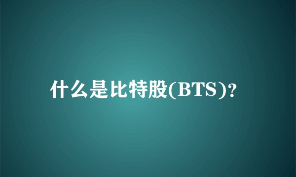 什么是比特股(BTS)？