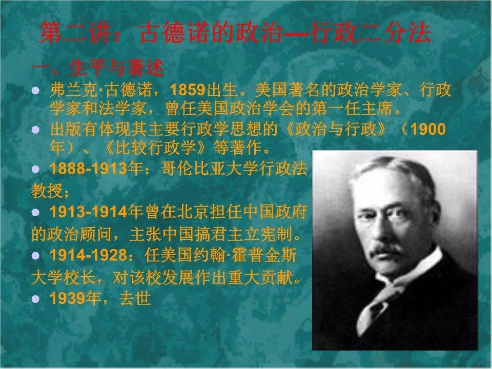 《西方行政学说史》中提到的政治行政二分法的名词解释！谢谢各位！