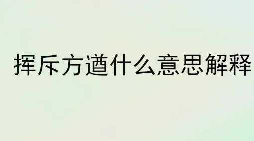 挥斥方遒什么意思