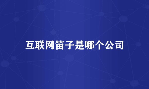 互联网笛子是哪个公司
