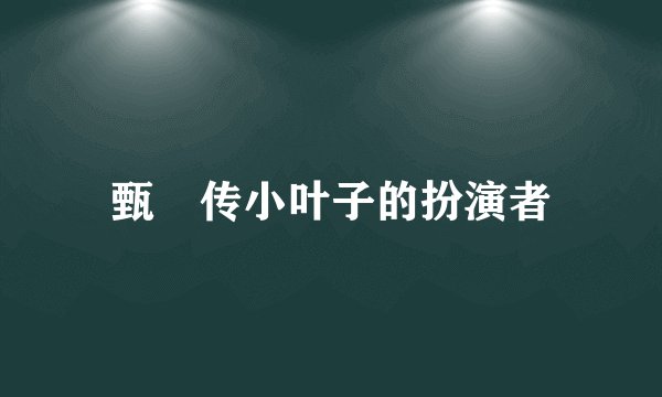 甄嬛传小叶子的扮演者