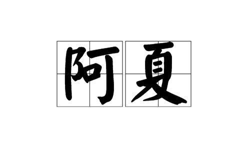阿夏是什么意思