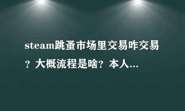 steam跳蚤市场里交易咋交易？大概流程是啥？本人小白，大神勿喷。