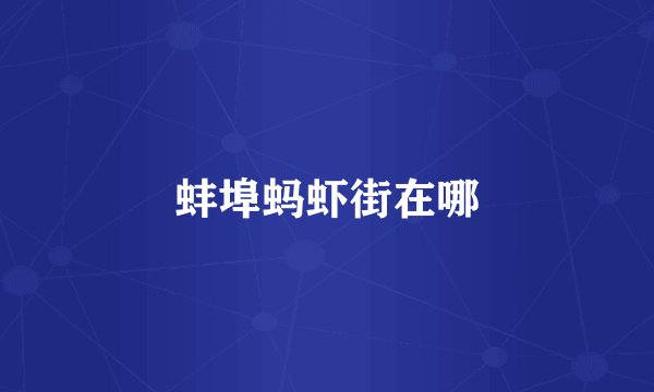 蚌埠蚂虾街在哪