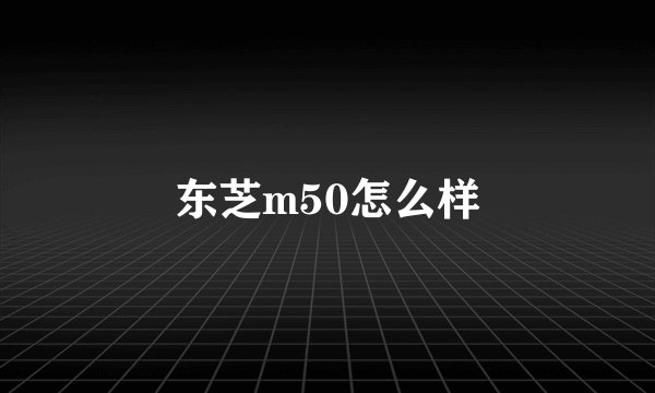 东芝m50怎么样