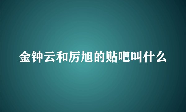 金钟云和厉旭的贴吧叫什么