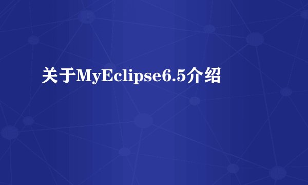 关于MyEclipse6.5介绍