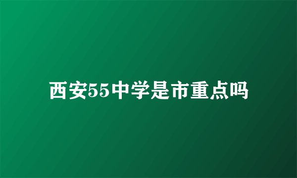 西安55中学是市重点吗