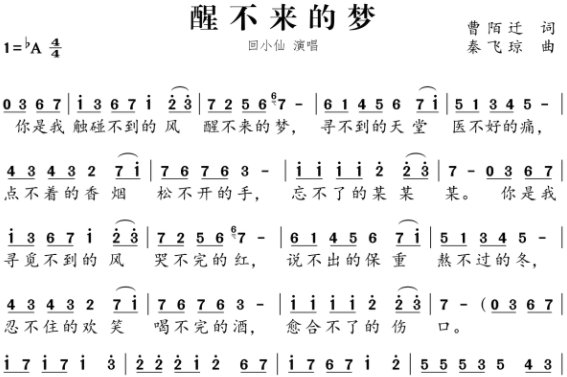 醒不来的梦吉他谱