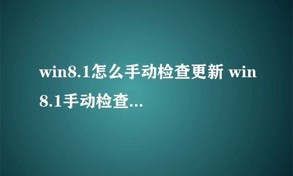 win8.1怎么手动检查更新 win8.1手动检查更新操作方法【介绍】-搜狗输入法