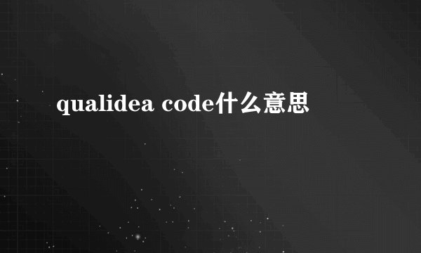qualidea code什么意思