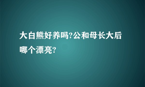 大白熊好养吗?公和母长大后哪个漂亮?