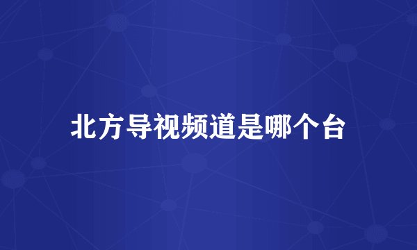 北方导视频道是哪个台