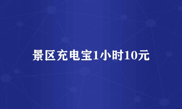 景区充电宝1小时10元