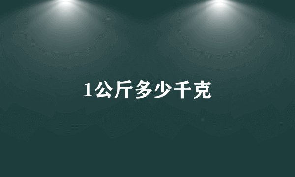 1公斤多少千克