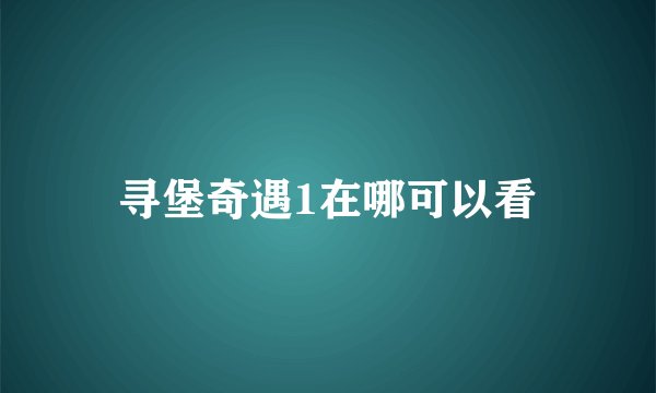 寻堡奇遇1在哪可以看