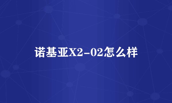 诺基亚X2-02怎么样