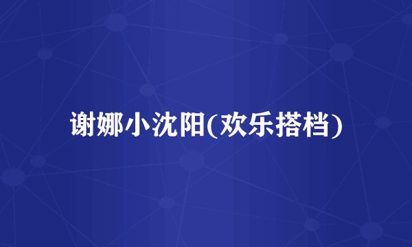 谢娜小沈阳(欢乐搭档)