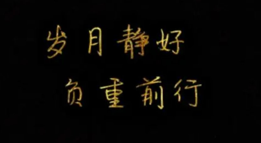 岁月静好负重前行的完整诗句是什么意思？