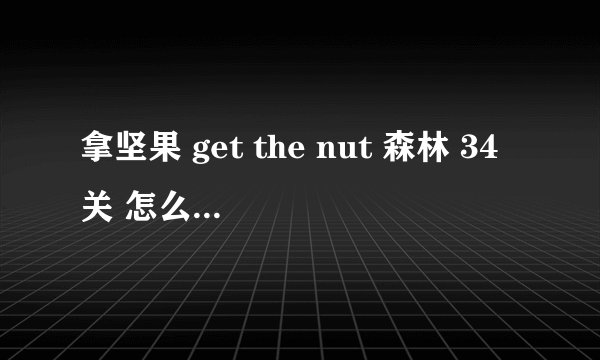 拿坚果 get the nut 森林 34关 怎么过 就差这一关没过了