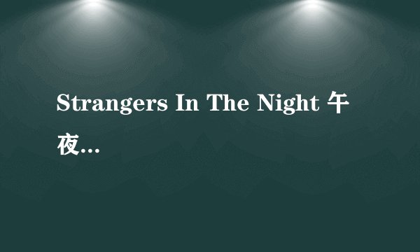 Strangers In The Night 午夜的陌生人的中文翻译