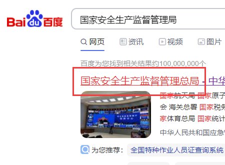 国家安全生产监督管理局的网址是