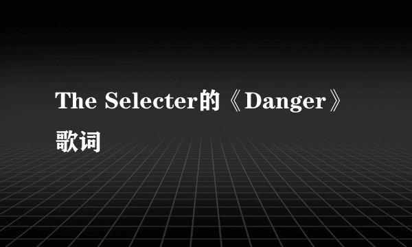The Selecter的《Danger》 歌词