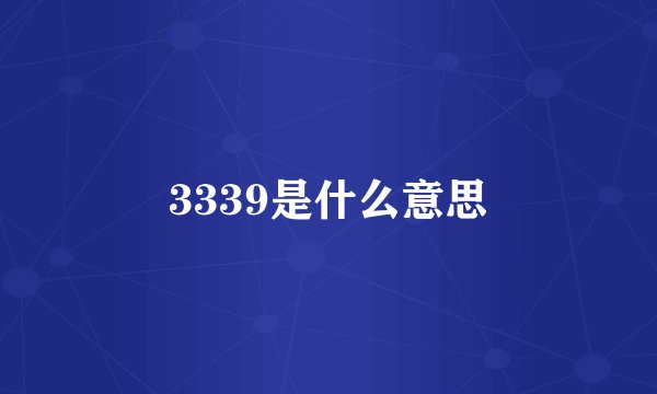 3339是什么意思