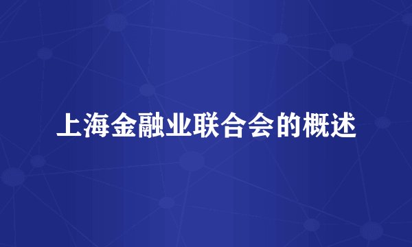 上海金融业联合会的概述