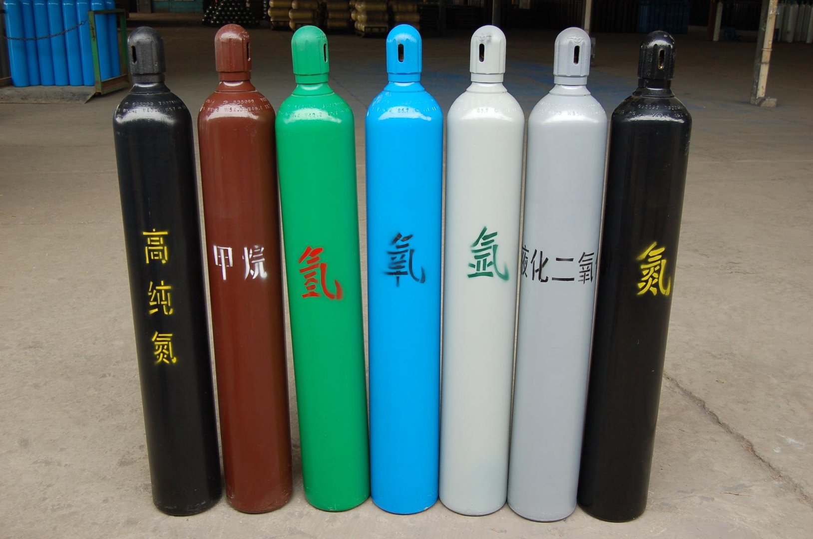 各种气瓶的颜色是什么样子的呢？