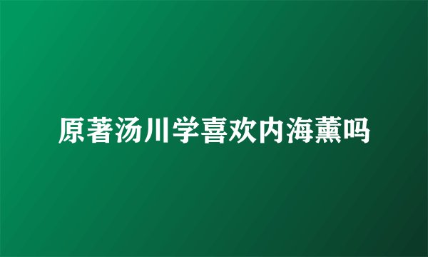 原著汤川学喜欢内海薰吗