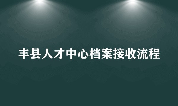 丰县人才中心档案接收流程