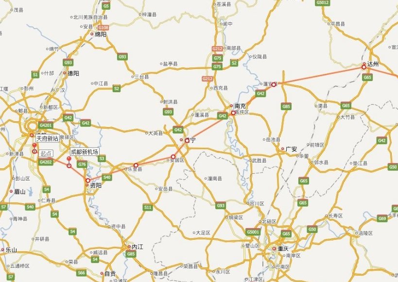 成都到达州多少公里