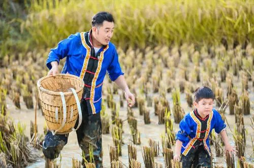 福建爷爷带11个孙辈在乡村干农活过暑假，爷孙在一起干活的画面有多温馨？
