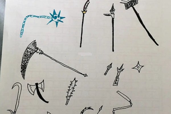 火柴人拿刀帅气怎么画