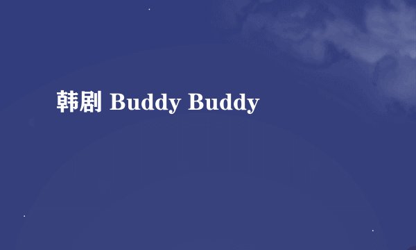 韩剧 Buddy Buddy