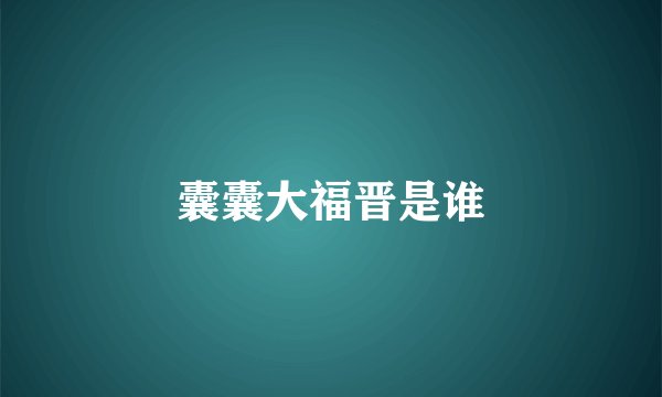 囊囊大福晋是谁
